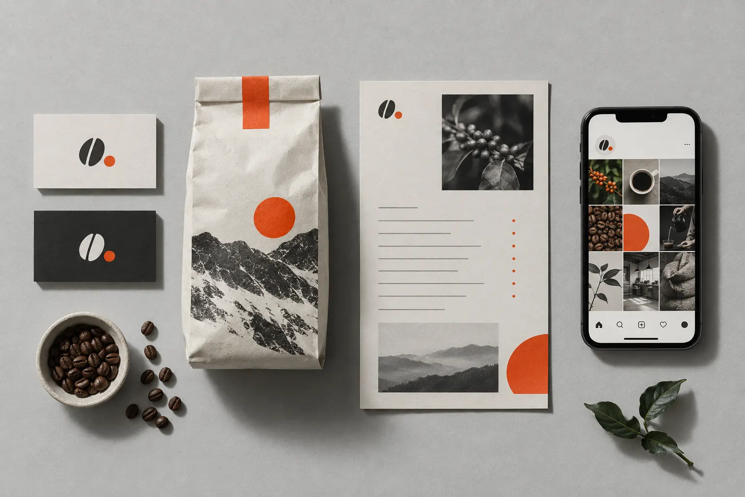 Concept: brand identity, packaging and social kit for a coffee roaster